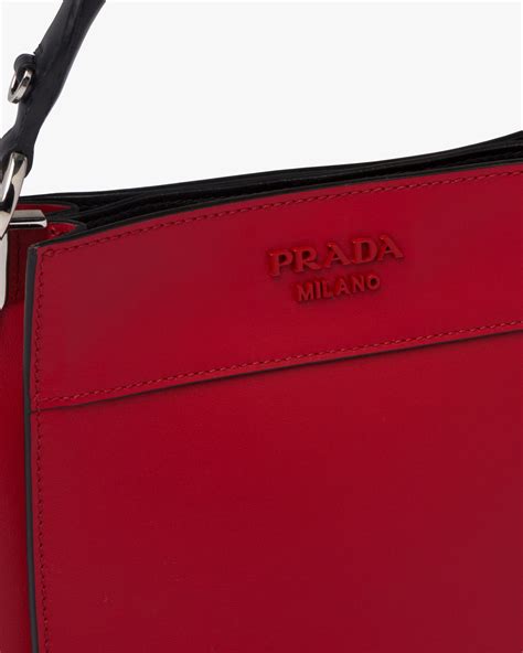 red prada margit small leather bag|Fiery Red/black Small Leather Prada Margit bag .